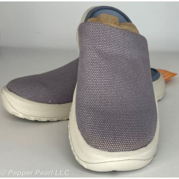 Women's Size 5 Juniors Blue Canvas Clog Mule Comfort Slip Resistant Walking Work - Picture 10 of 11